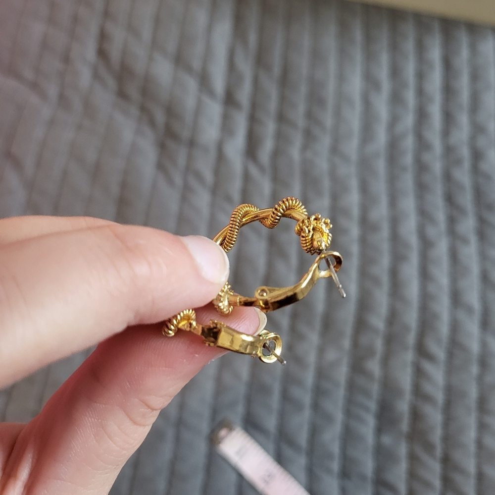 Mini Gold Hoops - Picture 2 of 6